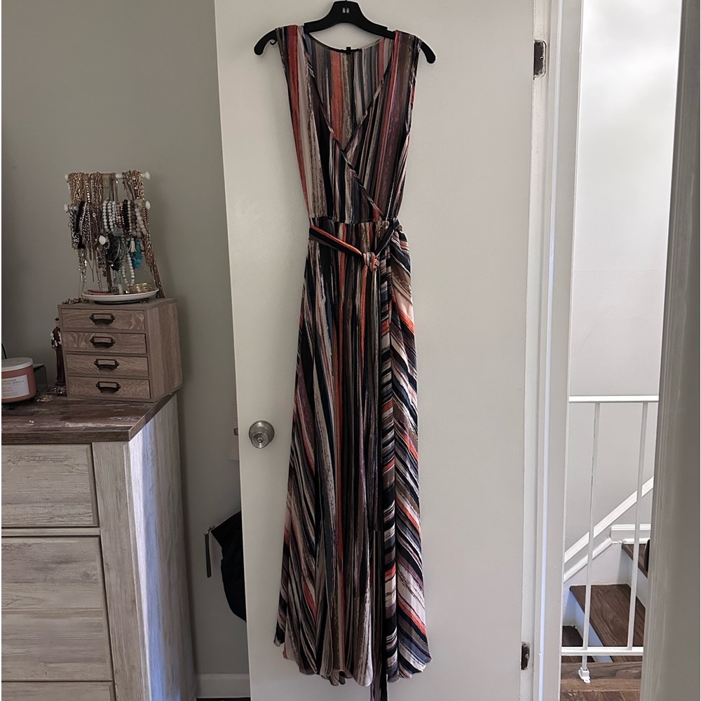 Oliviaceous Long Tie Flow Dress